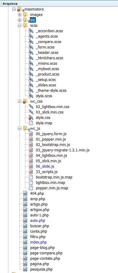 Estrutura de Arquivos CSS e JS